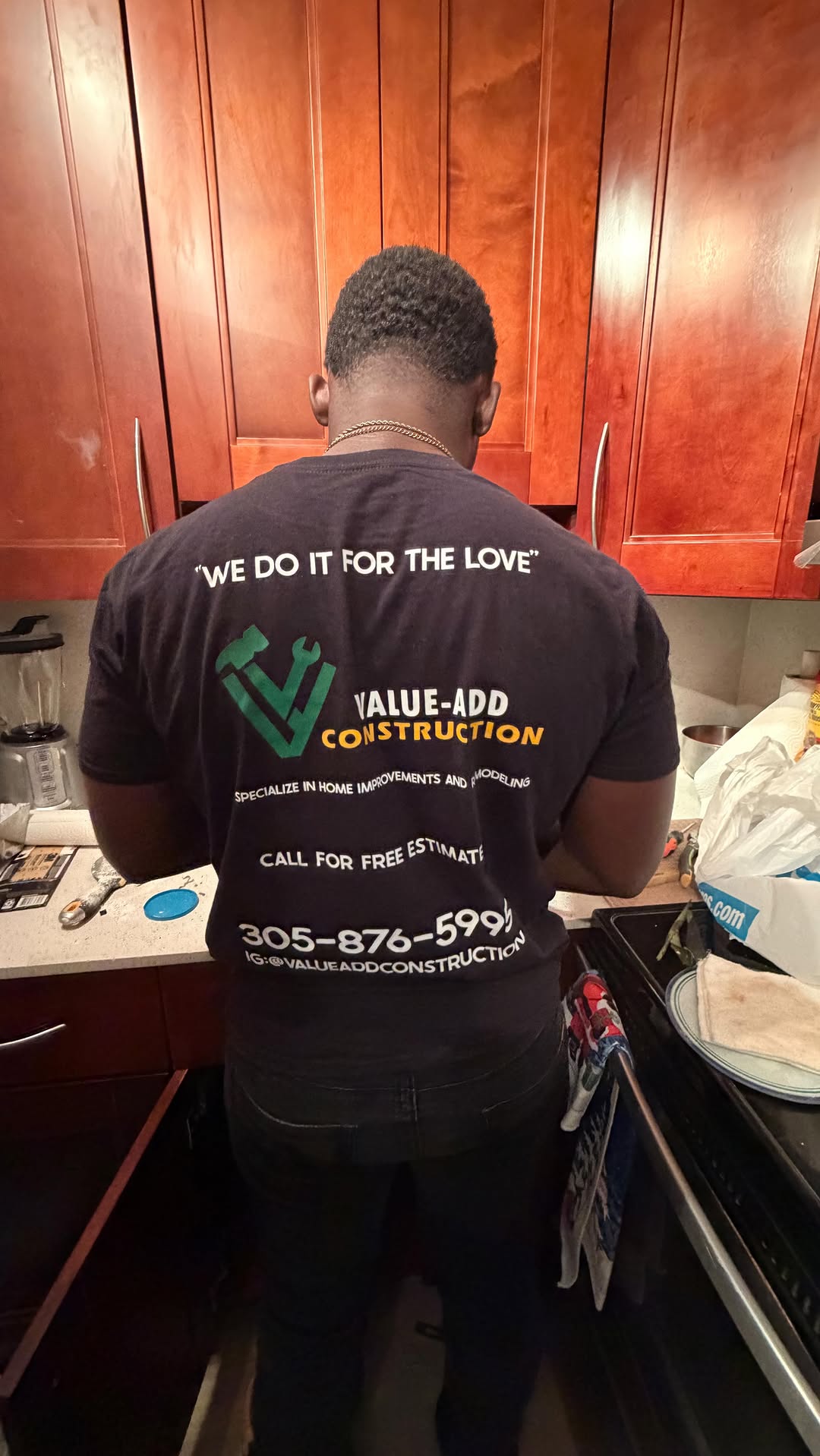 Value-Add Construction crew on the job, we do it for the love